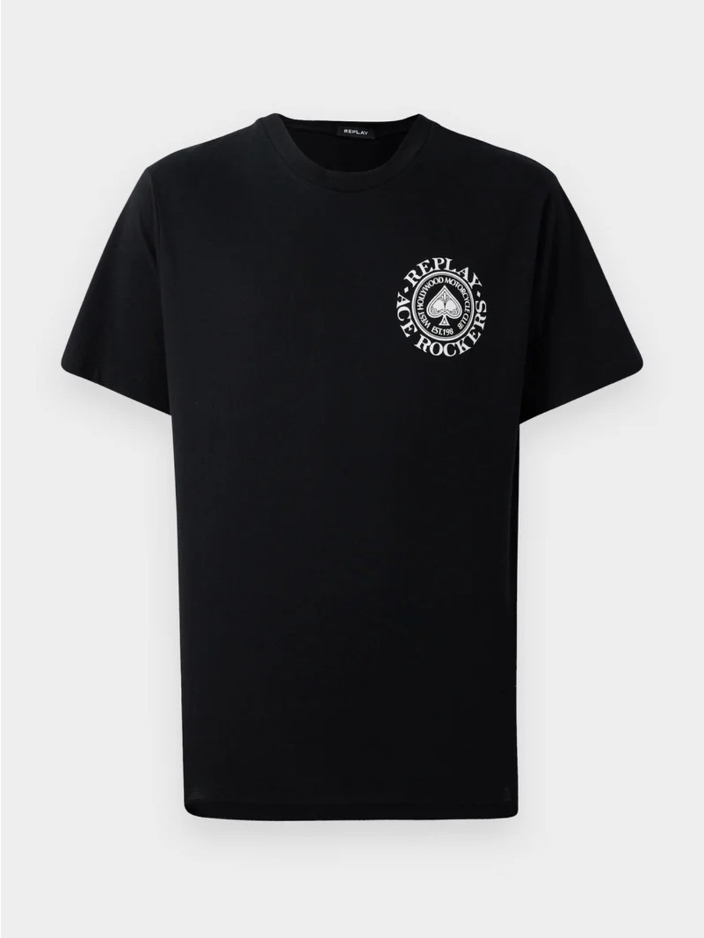 Replay Ace Rockers West Hollywood Motorcycle Club Black Graphic Tee M/L